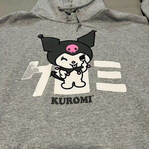 Kuromi by Sanrio Hoodie Hello Kitty "Middle Finger" Sweatshirt Men Anime Japan-L